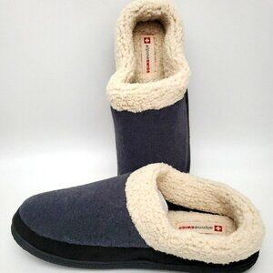 Alpine Swiss Men's Memory Foam Clog Slippers Fleece Fuzzy Slip On